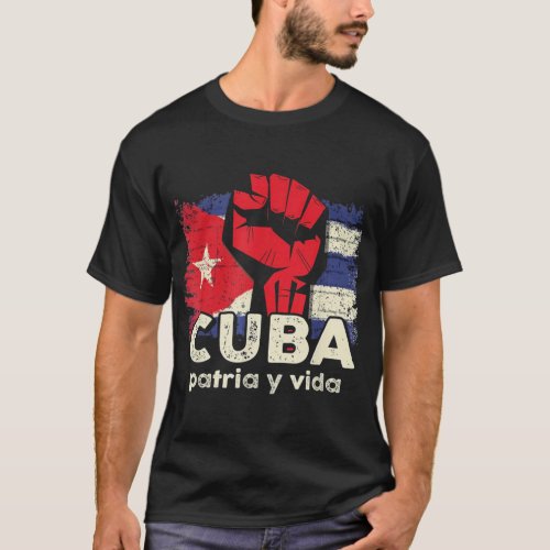 Viva Cuba Libre Patria_Y_Vida Cuba Flag T_Shirt