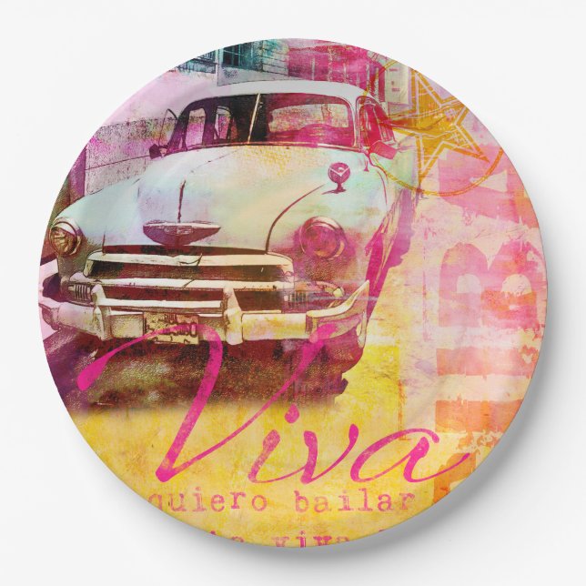 Viva Cuba Paper Plates (Front)