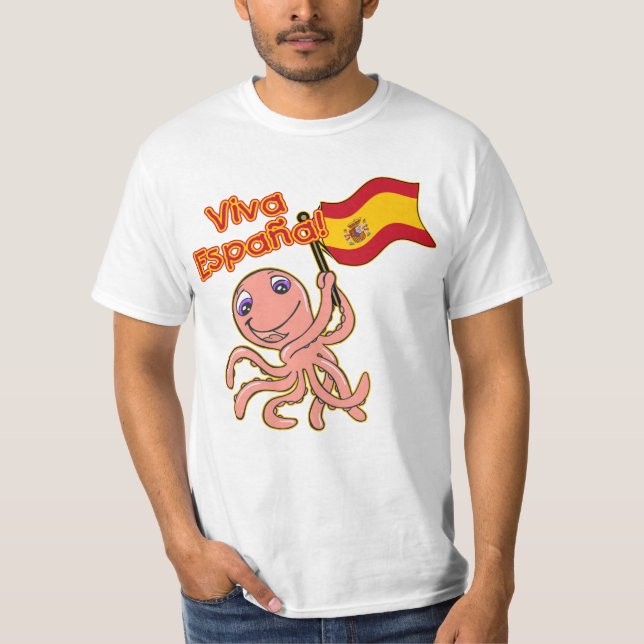 Viva Espana with Octopus Soccer Tshirt (Front)