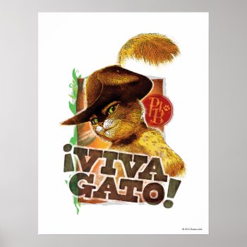Viva Gato! Poster by pussinboots at Zazzle