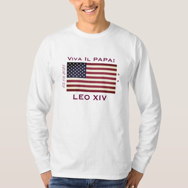 Viva Il Papa Pope LEO XIV Long Sleve T-Shirt (Front)