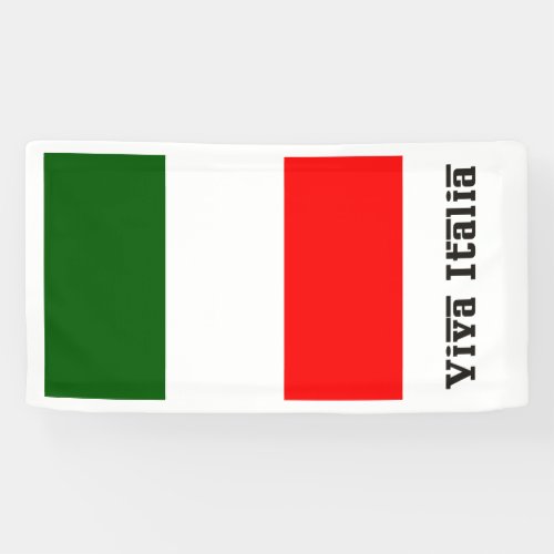 Viva Italia and Italian Flag Banner
