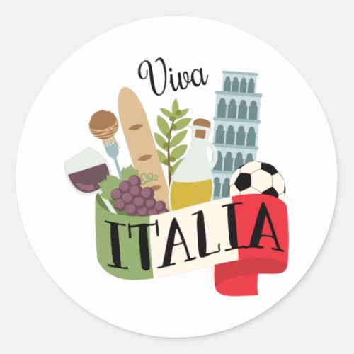Viva Italia Classic Round Sticker