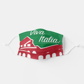 Viva Italia Tricolori Colosseum Cloth Face Mask
