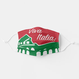 Viva Italia Tricolori Rome Colosseum Cloth Face Mask