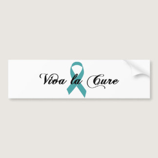 Viva la Cure - Cervical Cancer Teal Ribbon Bumper Sticker