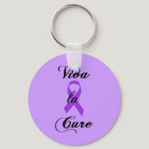 Viva la Cure - Violet Ribbon Keychain