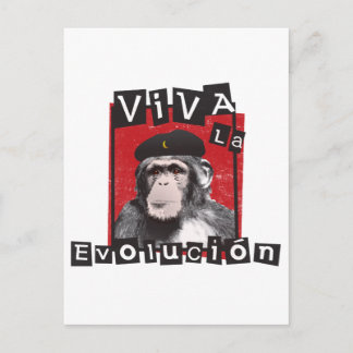 Viva la Evolucion Ape Postcard