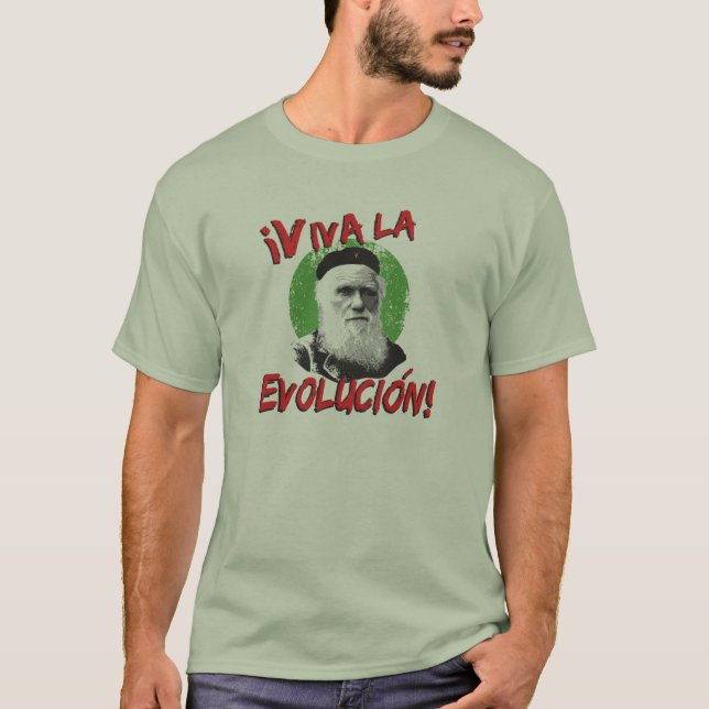 Viva La Evolucion Darwin Men's Shirt (Front)