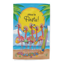 Viva La Fiesta Flamingos Spanish Reversible