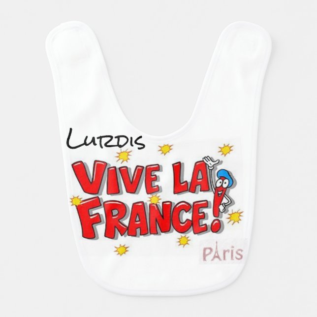Viva la France Baby Bib (Front)