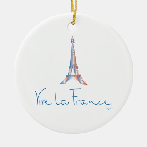 Viva La France French Ceramic Ornament