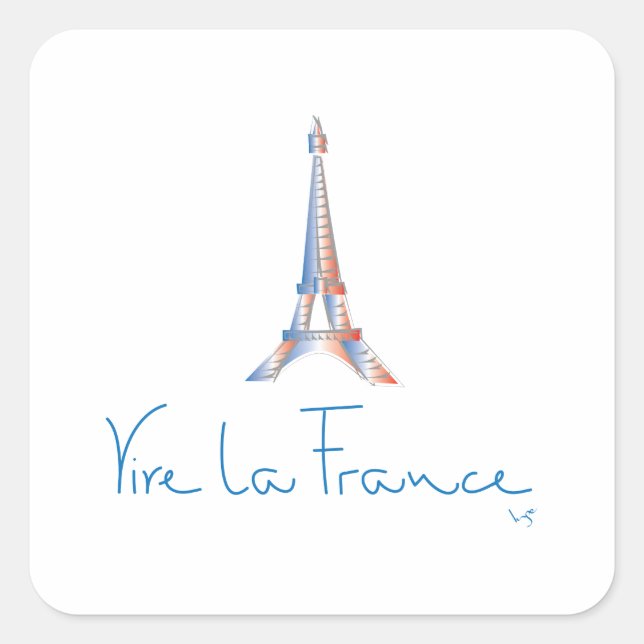 Viva La France French Square Sticker (Front)