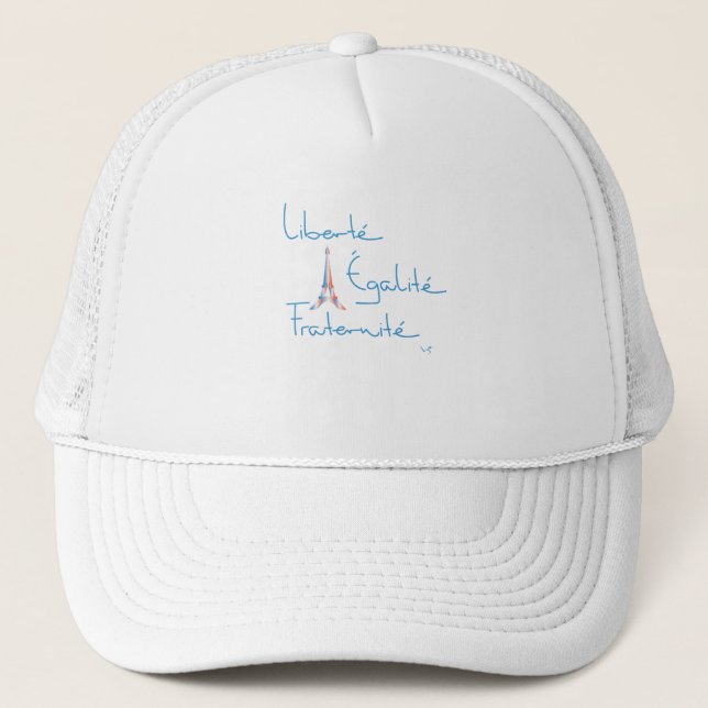 Viva la France, Liberté, Égalité, Fraternité Trucker Hat (Front)