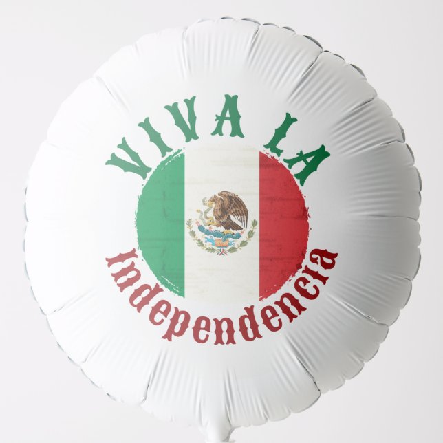 Viva la Independencia Mexican Independence Day Balloon (Front)