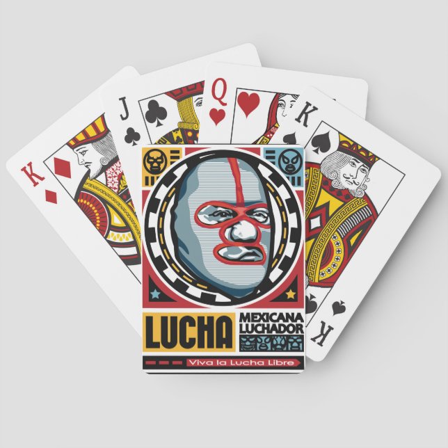 viva la lucha libre#1 poker cards (Back)