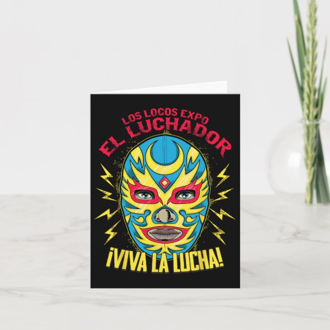 Viva La Lucha Mexico Black Women Cinco De Mayo Mex Card (Front)