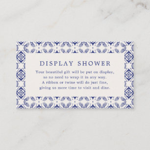 Viva La Novia Blue Talavera Bridal Shower Enclosure Card