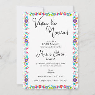 Viva la Novia Mexican Despedida Bash Bridal Shower Invitation