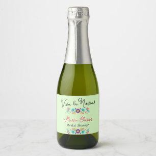 Viva la Novia Mexican Despedida Bash Bridal Shower Sparkling Wine Label