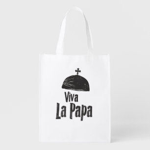 Viva La Papa, Long Live the Pope Grocery Bag