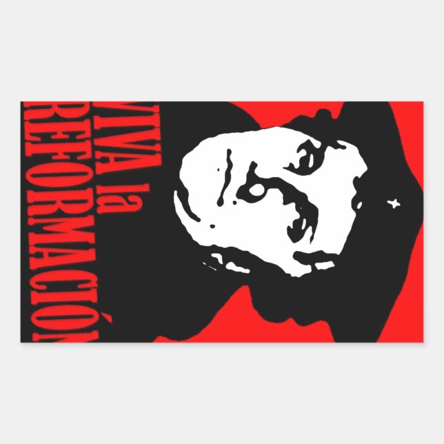 Viva la Reformacion LUTHER Rectangular Sticker (Front)
