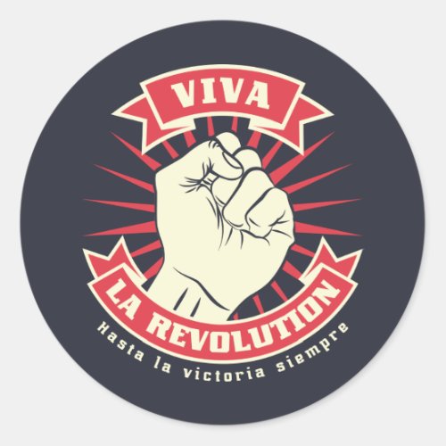 Viva La Revolution Classic Round Sticker
