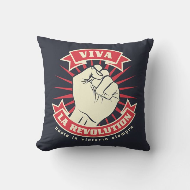 Viva La Revolution Throw Pillow (Front)