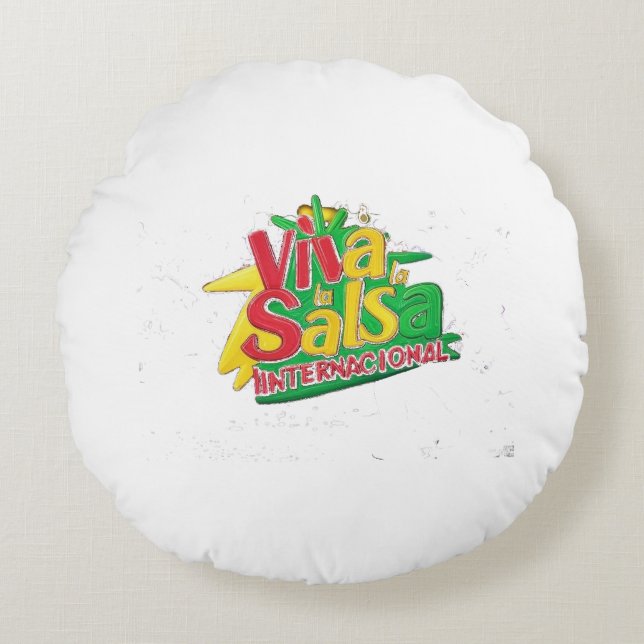 Viva la Salsa Internacional Round Pillow (Front)