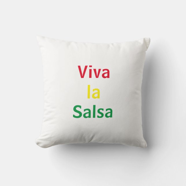 viva la salsa throw pillow (Front)
