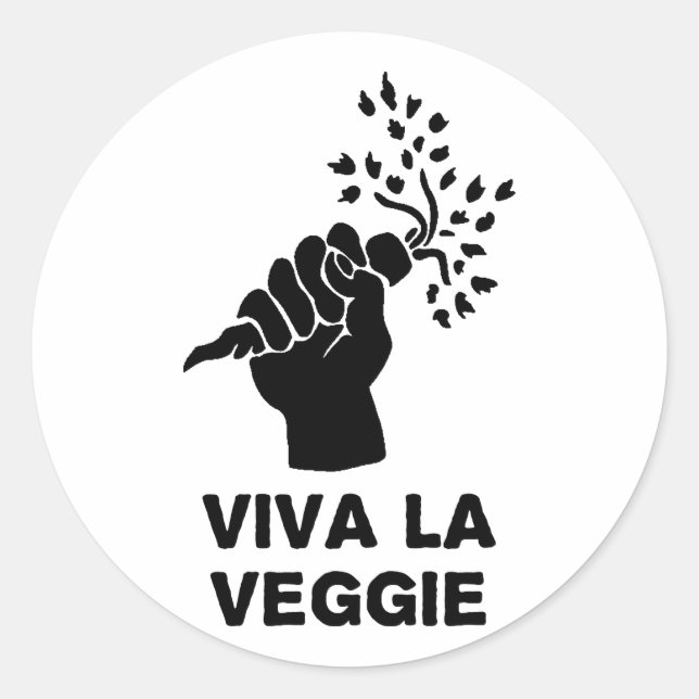 Viva La Veggie Classic Round Sticker (Front)