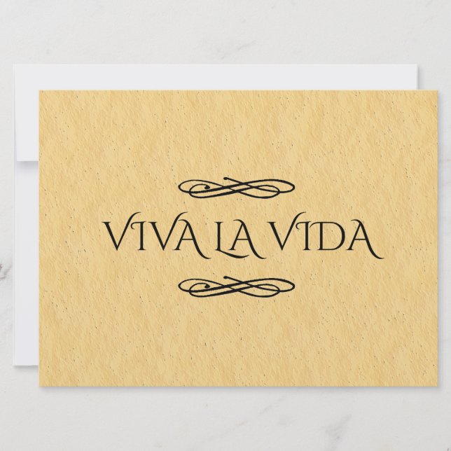 Viva La Vida Sign | Live Life Sign (Front)