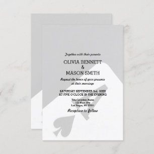 Viva Las Vegas Casino Card Wedding Invitation