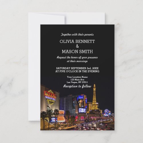 Viva Las Vegas Destination Wedding Invitation