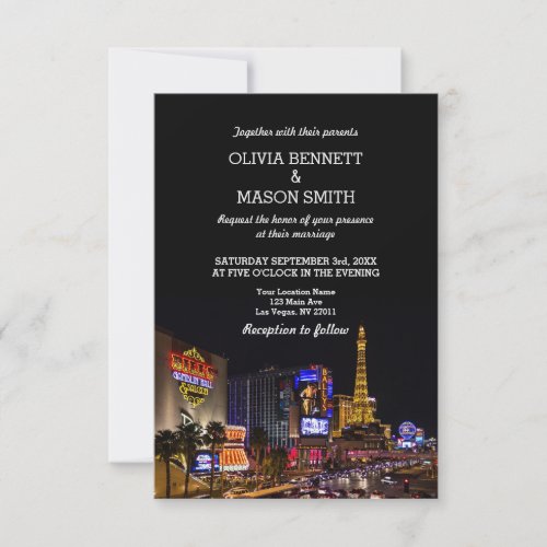 Viva Las Vegas Destination Wedding Invitation