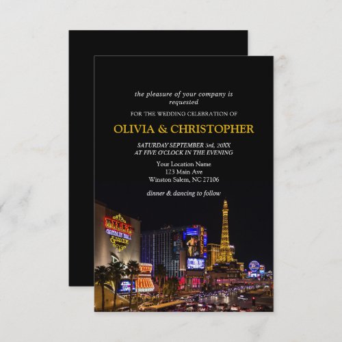 Viva Las Vegas Destination Wedding Invitation