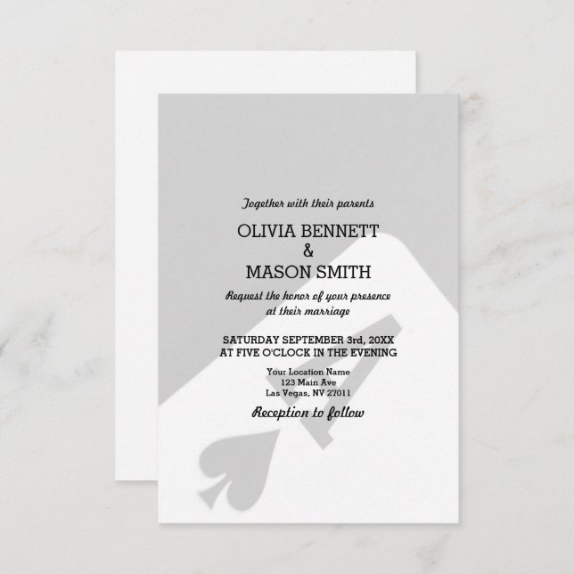 Viva Las Vegas Destination Wedding Invitation (Front/Back)