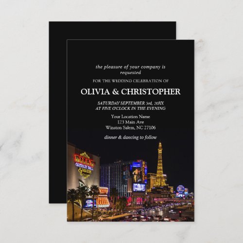 Viva Las Vegas Destination Wedding Invitation