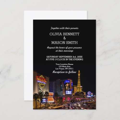 Viva Las Vegas Destination Wedding Invitation