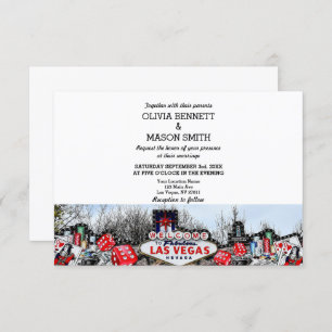 Viva Las Vegas Destination Wedding Invitation