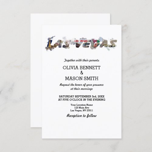 Viva Las Vegas Destination Wedding Invitation