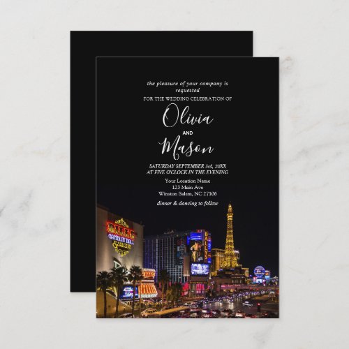 Viva Las Vegas Destination Wedding Invitation