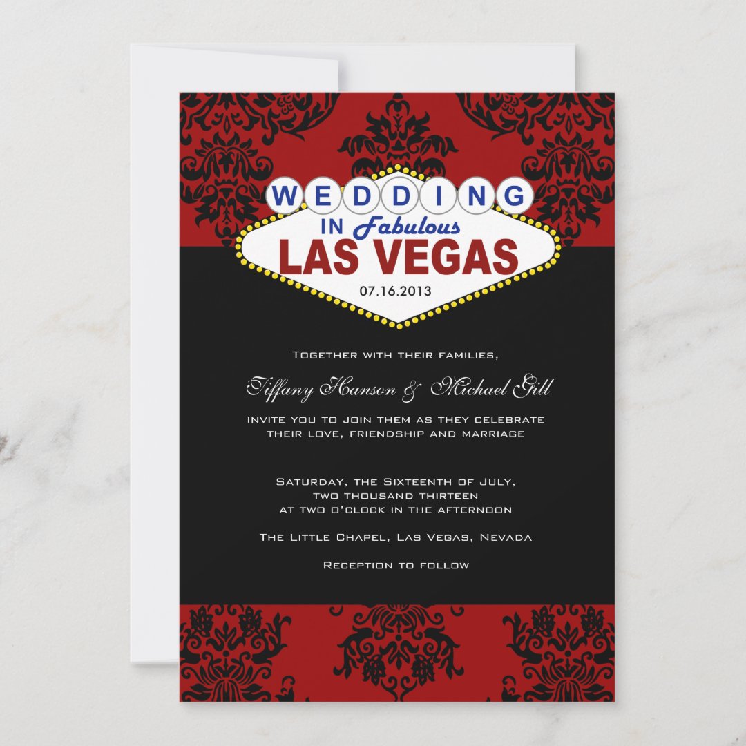 Viva Las Vegas Wedding Invitation Zazzle
