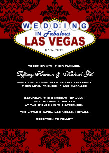 Las Vegas Wedding Invitations Zazzle Viva Las Vegas Wedding Invitation