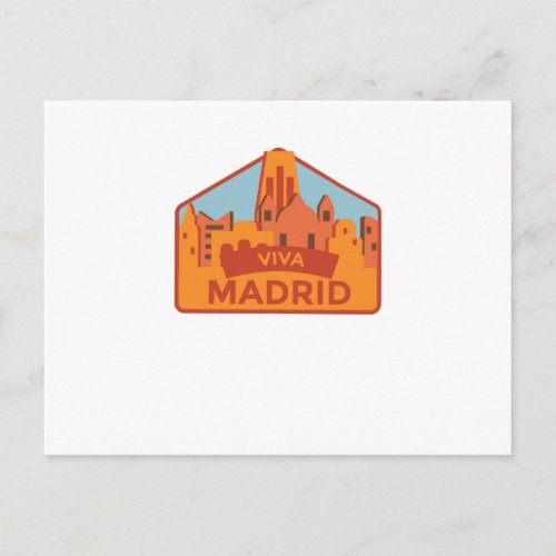 Viva Madrid Spain City Travel Gift Postcard