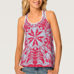 Viva Magenta and Silver Tank Top