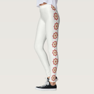 Viva Magenta Bright White Stars Leggings