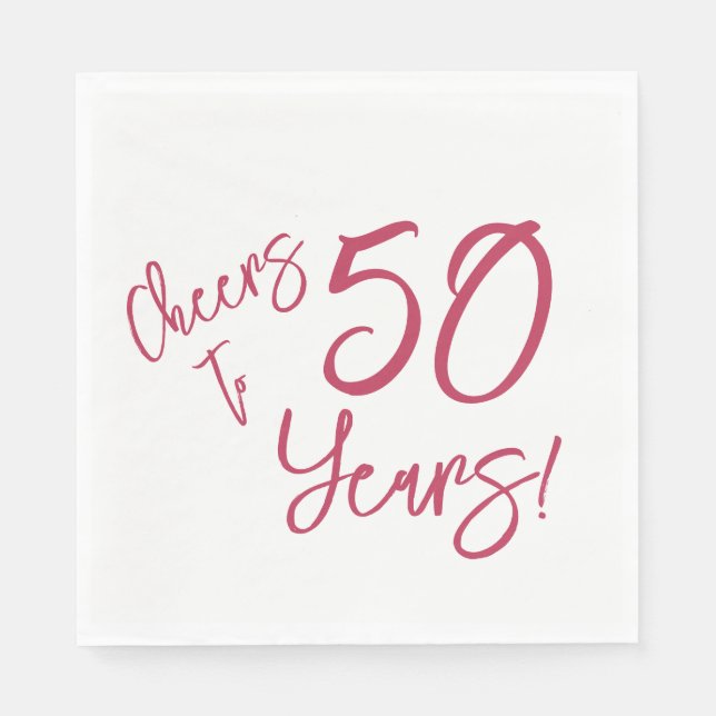 Viva Magenta Cheers to 50 Years  Napkins (Front)