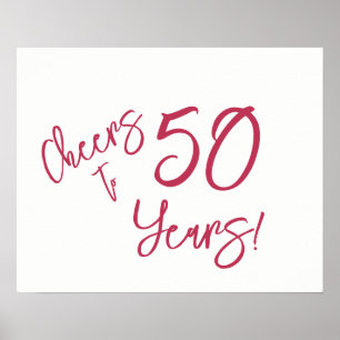 Viva Magenta Cheers to 50 Years Poster