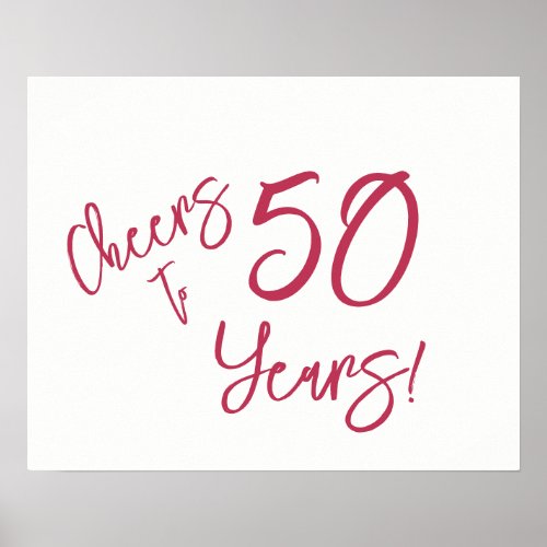 Viva Magenta Cheers to 50 Years Poster